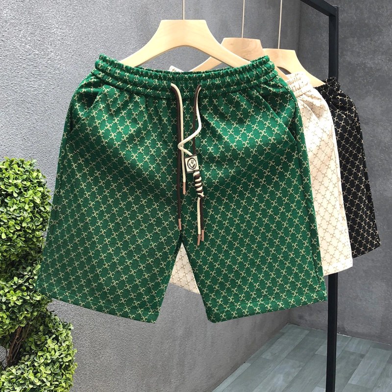 Celine All-Over Print Green Shorts: Drawstring Fit, Print and Fabric Under Test