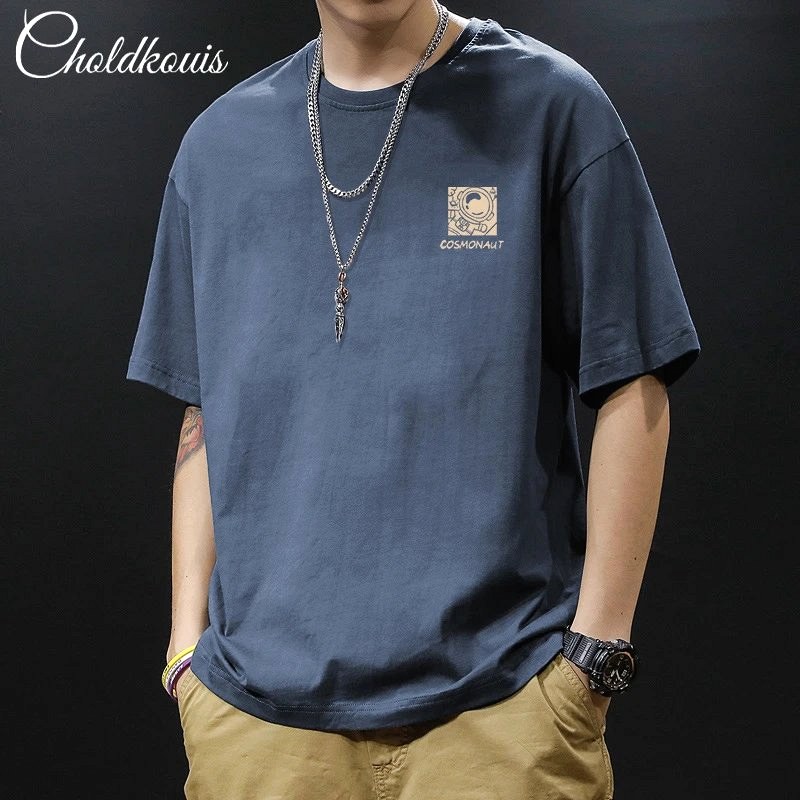 Foreign Trade Blue T-Shirt Review: 200 g Cotton Drop-Shoulder Tee Tested