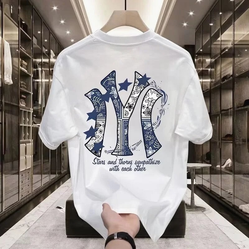MLB Blue Printed Streetwear T-Shirt Review: The Back Print Carries This $3.73 Tee
