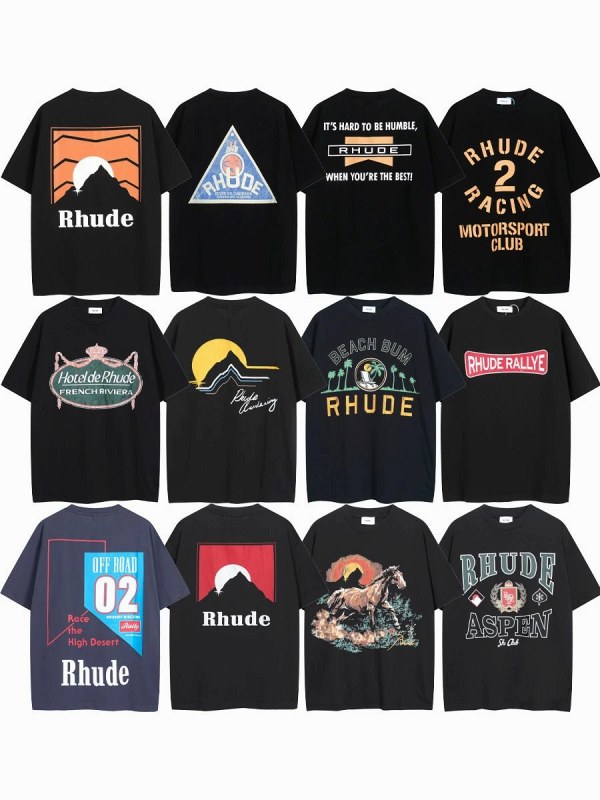Rhude "Dark" Series T-Shirt Collection Review: Boxy Cotton Print Tees at $8.36
